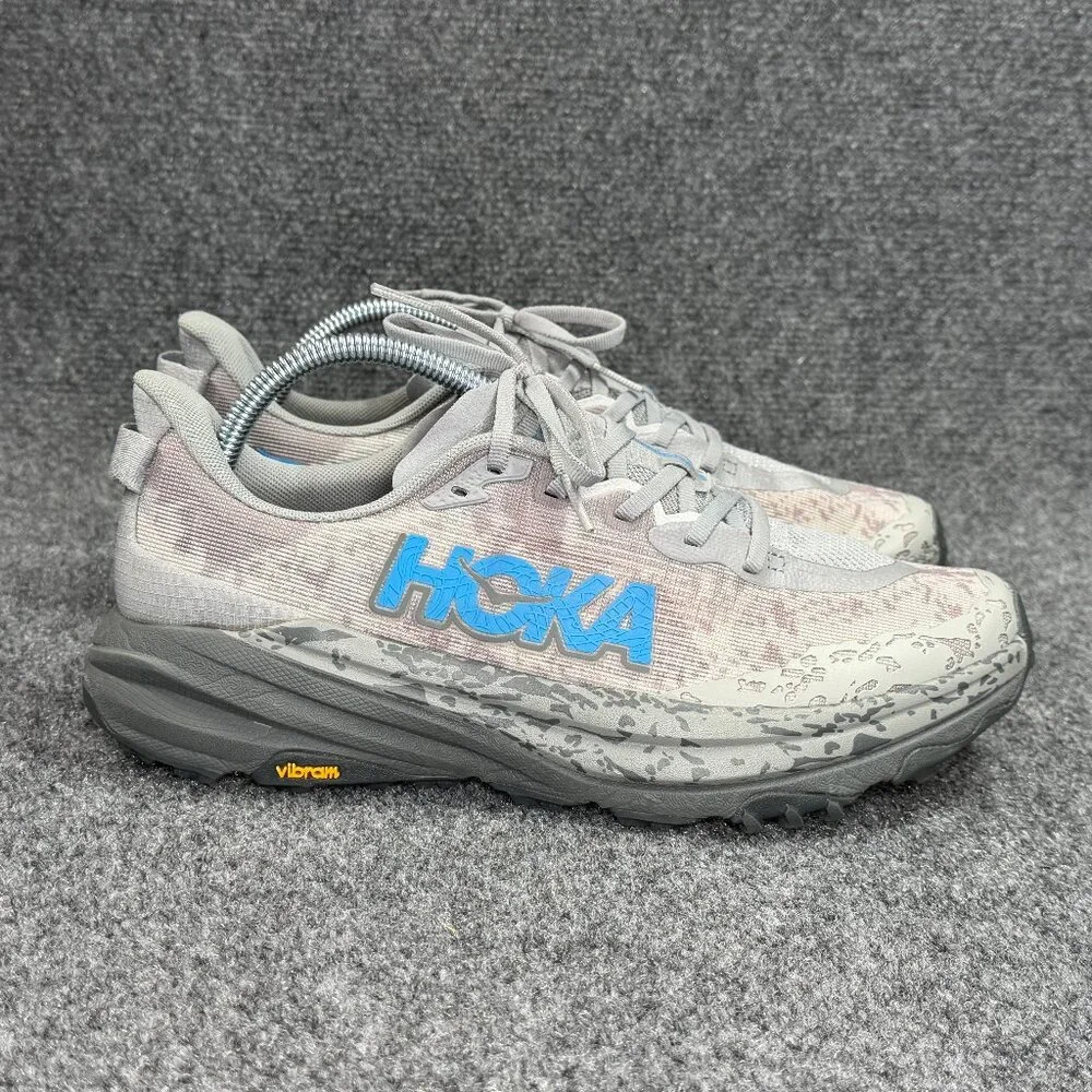 Hoka Speedgoat 6 Trail Running Shoes Men's Size 9 Gray Athletic Outdoor Sneakers